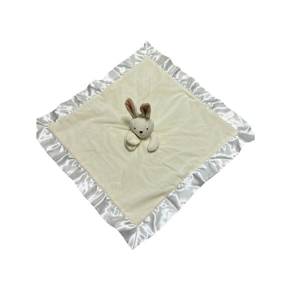 Yikes Twins Rabbit Bunny Lovey Security Blanket‎ Soother Crinkle Ears Satin 18" - Picture 1 of 5